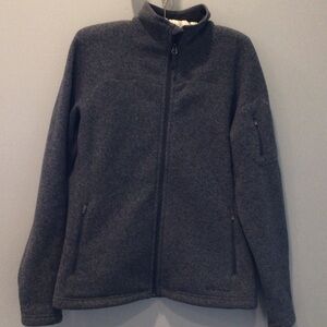 Eddie Bauer Charcoal Full-Zip Fleece Jacket